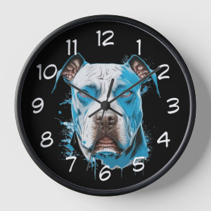 Reloj Pitbull blanco con ojos azules