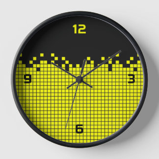 Reloj Píxeles amarillos Retro Gamer Geek de los años 80