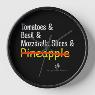 Reloj Pizza Margherita S/ Piña