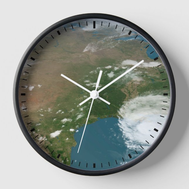 Reloj Planeta Panorámico Tierra Y Estados Unidos. (Anverso)