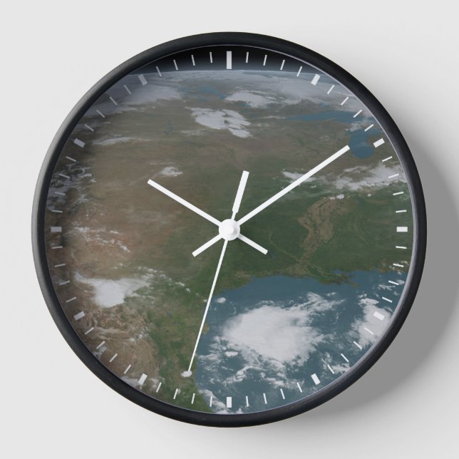 Reloj Planeta Panorámico Tierra Y Estados Unidos. 2 (Anverso)