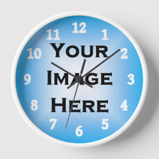 Reloj Plantilla de números blancos grandes de la imagen