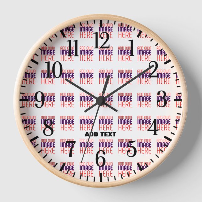RELOJ PLANTILLA DE TEXTO DE IMAGEN BLANCA SIMPLE EDITABL (Anverso)