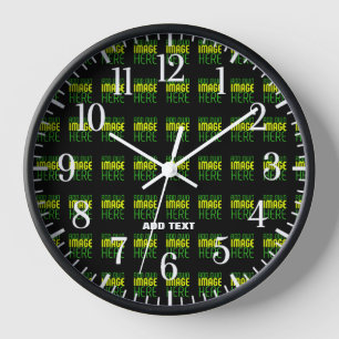 RELOJ PLANTILLA DE TEXTO DE IMAGEN NEGRA SENCILLA EDITAB