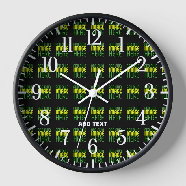 RELOJ PLANTILLA DE TEXTO DE IMAGEN NEGRA SENCILLA EDITAB (Anverso)
