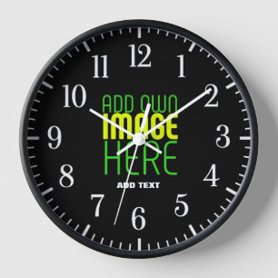 RELOJ PLANTILLA DE TEXTO DE IMAGEN NEGRA SENCILLA EDITAB