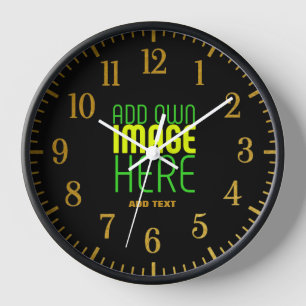 RELOJ PLANTILLA DE TEXTO DE IMAGEN NEGRA SENCILLA EDITAB