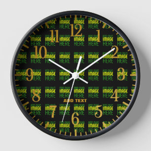 RELOJ PLANTILLA DE TEXTO DE IMAGEN NEGRA SENCILLA EDITAB