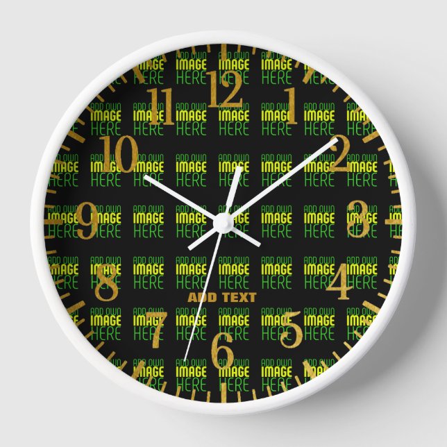 RELOJ PLANTILLA DE TEXTO DE IMAGEN NEGRA SENCILLA EDITAB (Anverso)