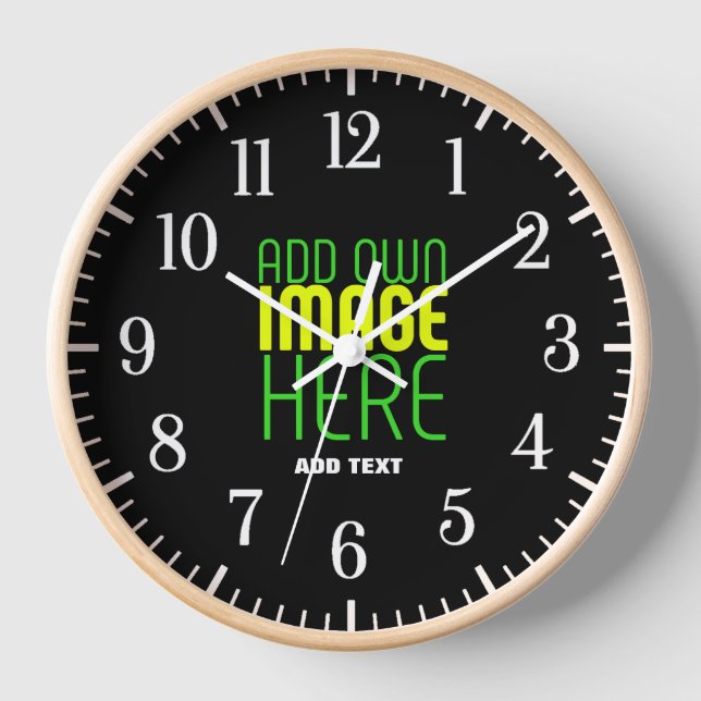 RELOJ PLANTILLA DE TEXTO DE IMAGEN NEGRA SIMPLE EDITABLE (Anverso)