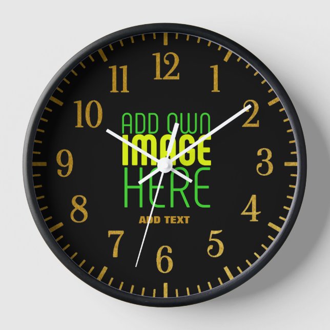 RELOJ PLANTILLA DE TEXTO DE IMAGEN NEGRA SIMPLE EDITABLE (Anverso)