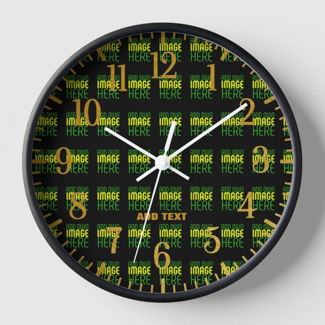 RELOJ PLANTILLA DE TEXTO DE IMAGEN NEGRA SIMPLE EDITABLE (Anverso)