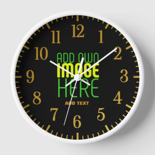 RELOJ PLANTILLA DE TEXTO DE IMAGEN NEGRA SIMPLE EDITABLE