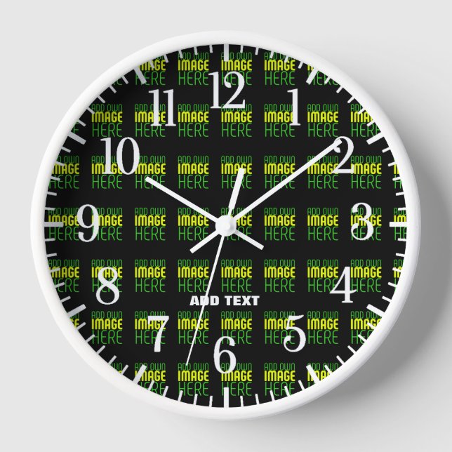 RELOJ PLANTILLA DE TEXTO DE IMAGEN NEGRA SIMPLE EDITABLE (Anverso)