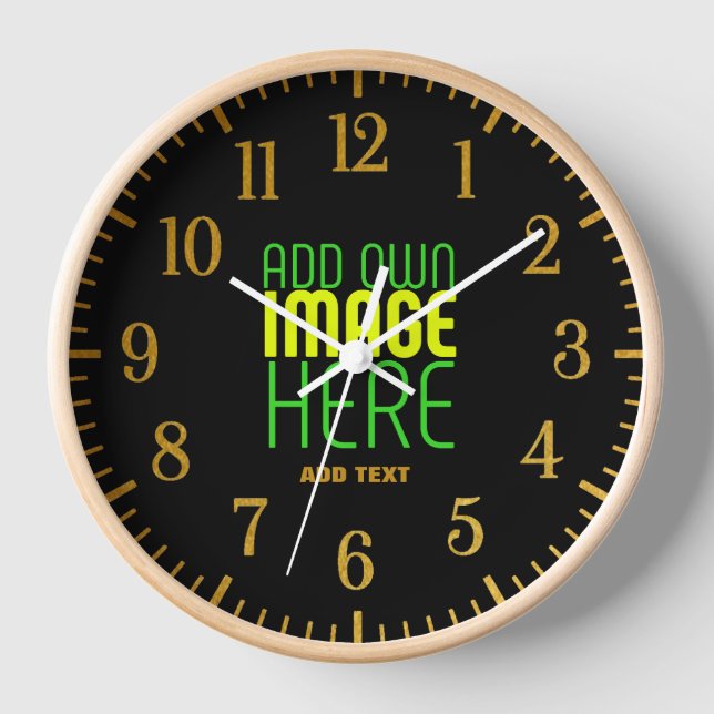 RELOJ PLANTILLA DE TEXTO DE IMAGEN NEGRA SIMPLE EDITABLE (Anverso)