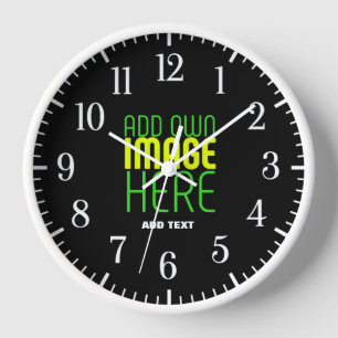 RELOJ PLANTILLA DE TEXTO DE IMAGEN NEGRA SIMPLE EDITABLE