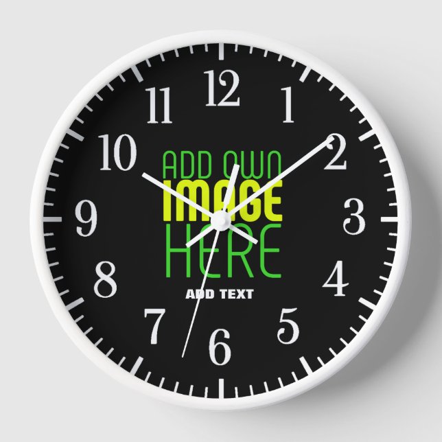 RELOJ PLANTILLA DE TEXTO DE IMAGEN NEGRA SIMPLE EDITABLE (Anverso)