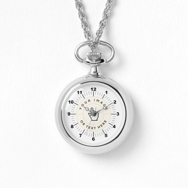 Reloj plateado de enfurecer femenino personalizado (Anverso)