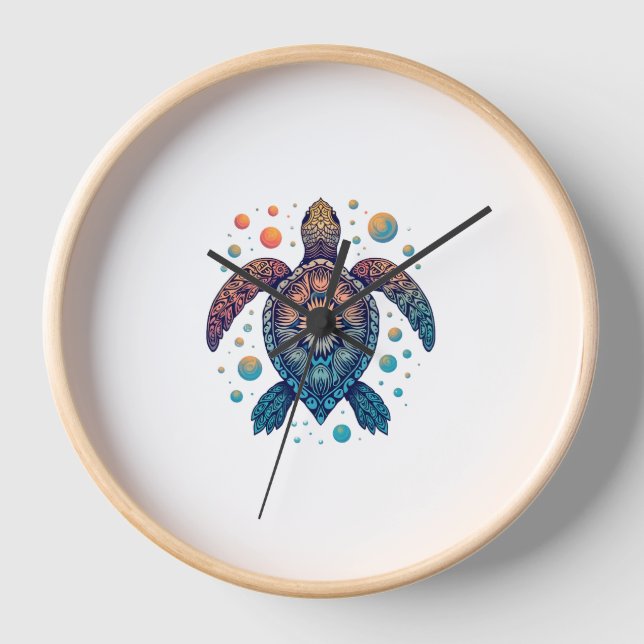 Reloj Playa de vacaciones de Hawái para la tortuga marin (Anverso)