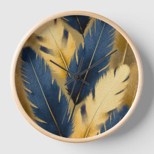RELOJ PLUMA AZUL Y AMARILLA