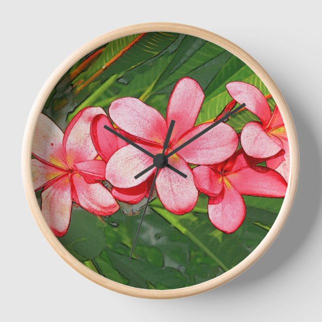Reloj Plumerias (Anverso)