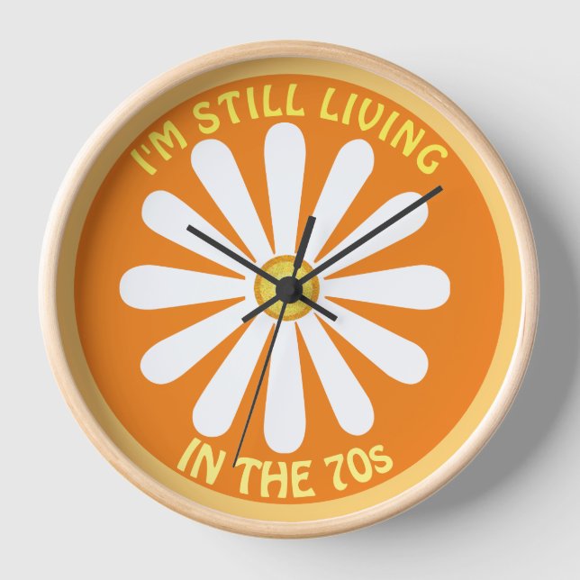 Reloj Pocket Watch, hippy daisy de los años 70 (Anverso)