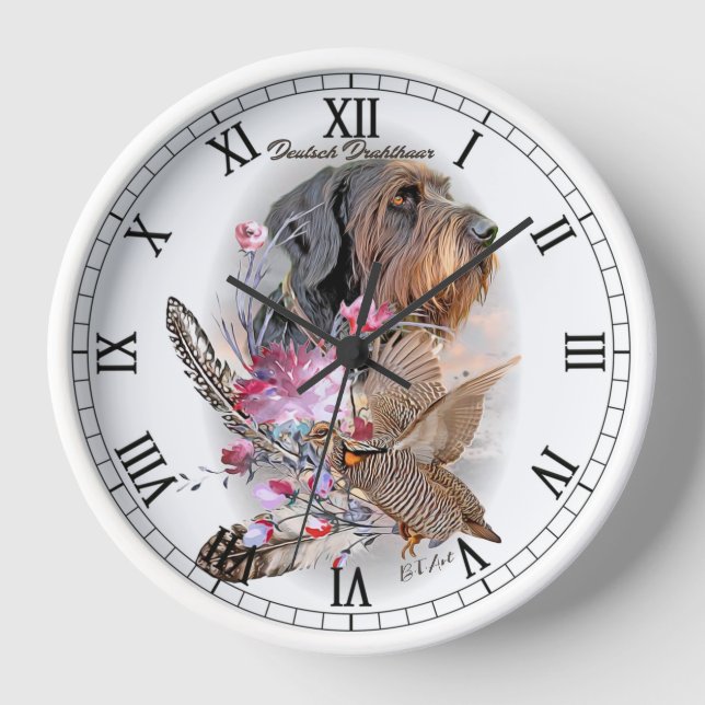 Reloj Pointer alemán de pelo duro (Anverso)