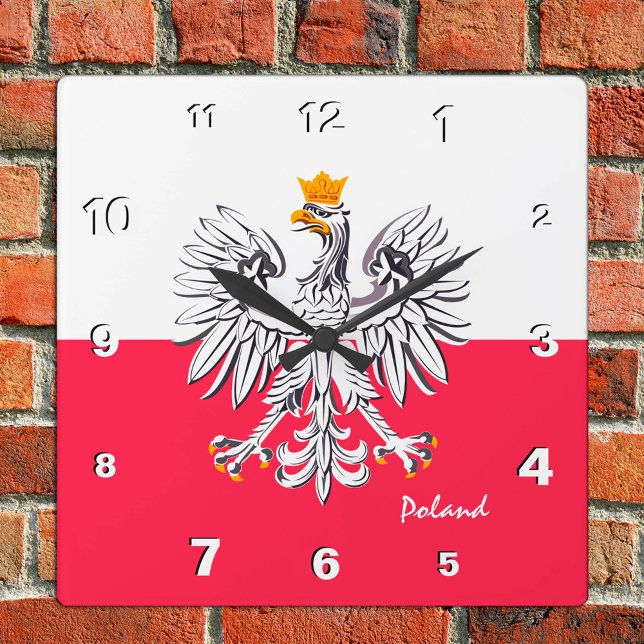 Reloj polaco, hogar patriótico, bandera polaca (Subido por el creador)