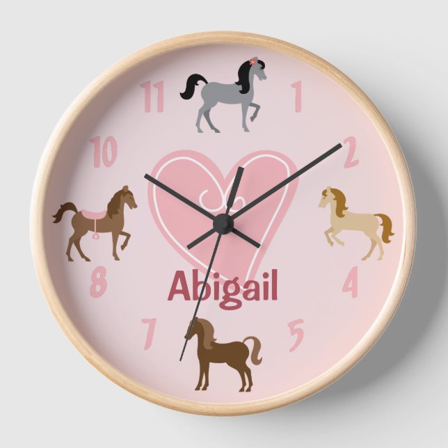 Reloj Ponías de Bonito personalizadas y caballo de coraz (Anverso)