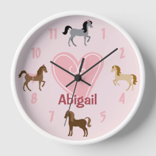 Reloj Ponías de Bonito personalizadas y caballo de coraz