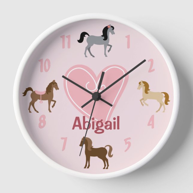 Reloj Ponías de Bonito personalizadas y caballo de coraz (Anverso)