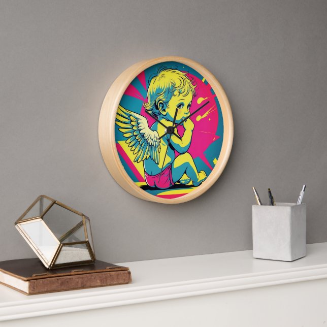 Reloj Pop Art Angel Wall Clock　ポップアート風エンジェル壁掛け時計 (Oficina)