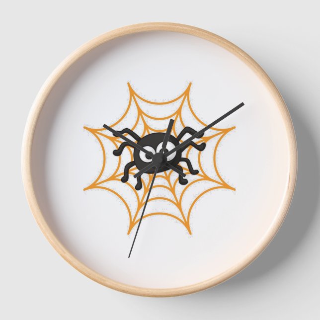 Reloj Poster Araña Cute Halloween (Anverso)