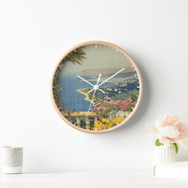 Reloj Poster Viajero De San Remo Desde Una Terraza (Hogar)