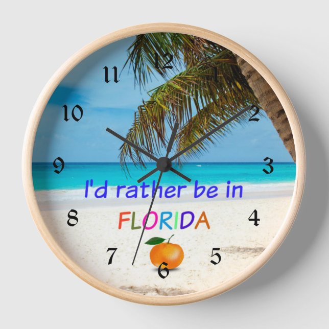 Reloj Prefiero estar en (Sunny) Florida, (Anverso)