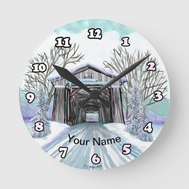 Reloj puente cubierto de invierno (Anverso)