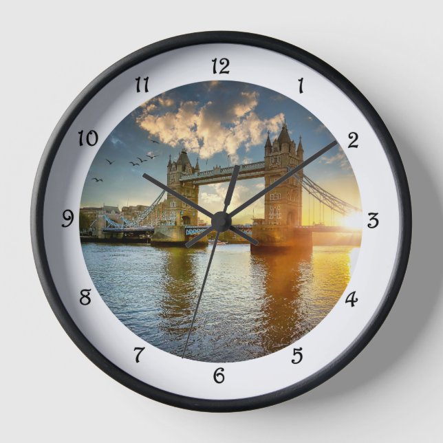 Reloj Puente de la torre del atardecer (Anverso)