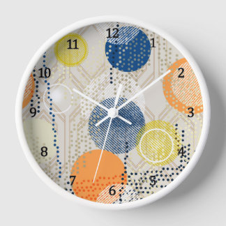 Reloj Punto polka colorido abstracto