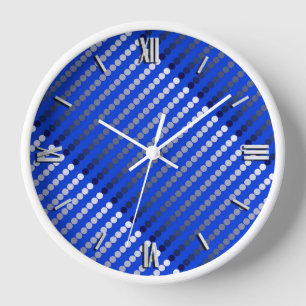 Reloj Puntos de satén - azul cobalto y peltre