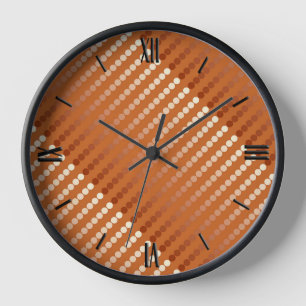 Reloj Puntos de satén - óxido y cobre