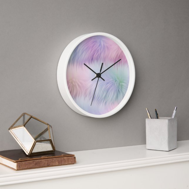 Reloj Puro arcoiris pastel (Oficina)