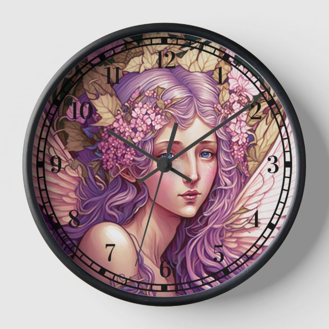 Reloj Purple Hair Fairy Angel Fantasy Art