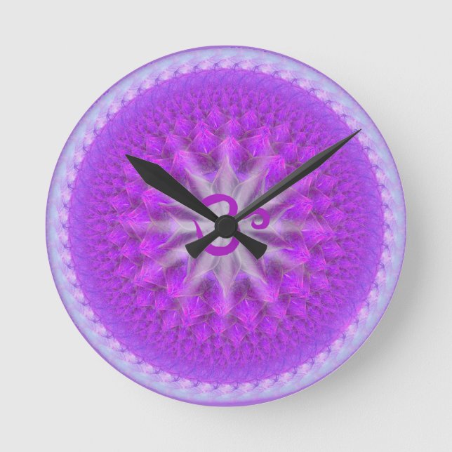 Reloj púrpura de la flor (Anverso)