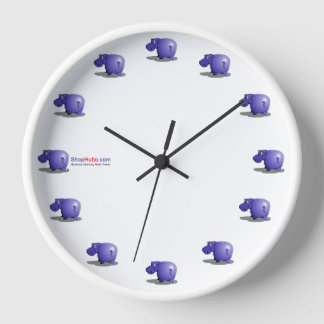 Reloj Púrpura Hippo Wall Clock