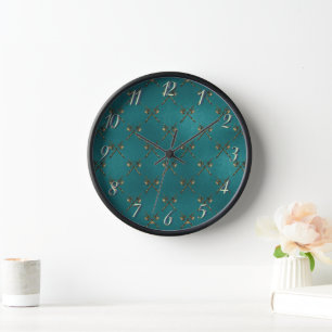 Reloj Purpurina de oro medieval Verde azulado elegante G