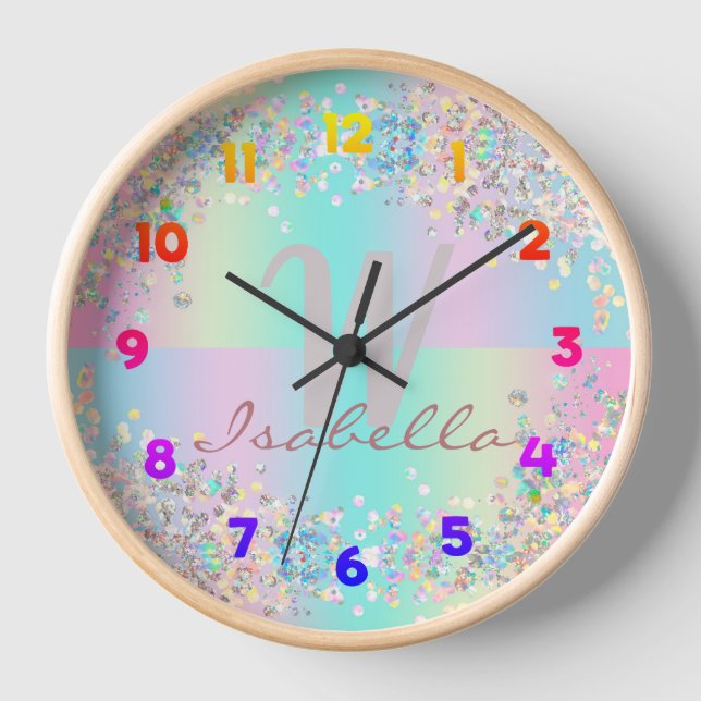 Reloj Purpurina Holográfico de Unicorn (Anverso)