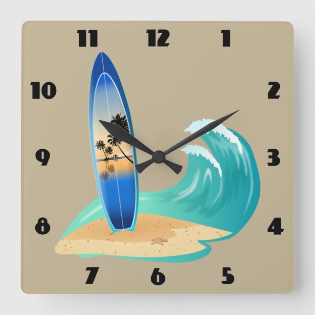 reloj que practica surf (Anverso)