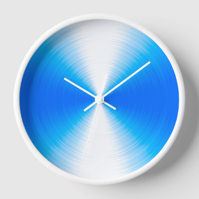 Reloj Radiante azul cielo contemporáneo (Anverso)