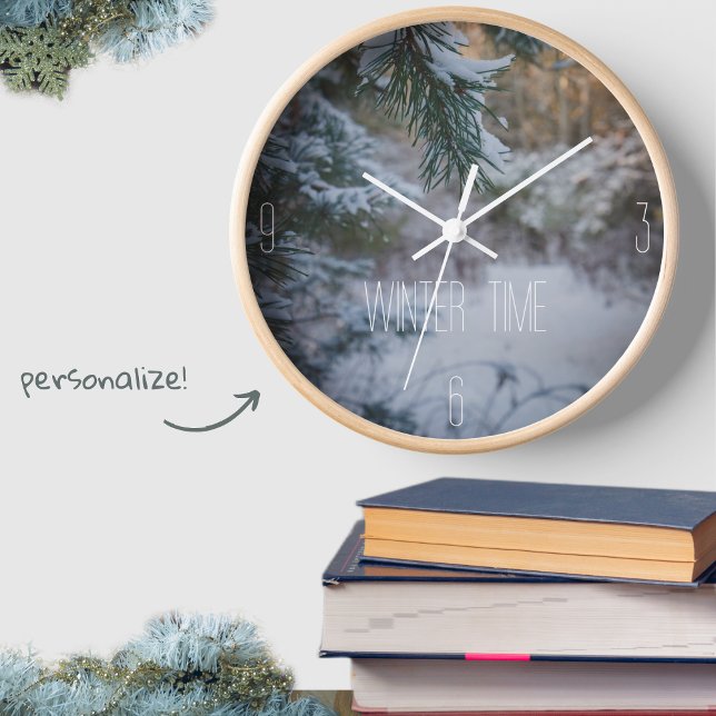 Reloj Ramas de pino cubiertas de nieve (Subido por el creador)