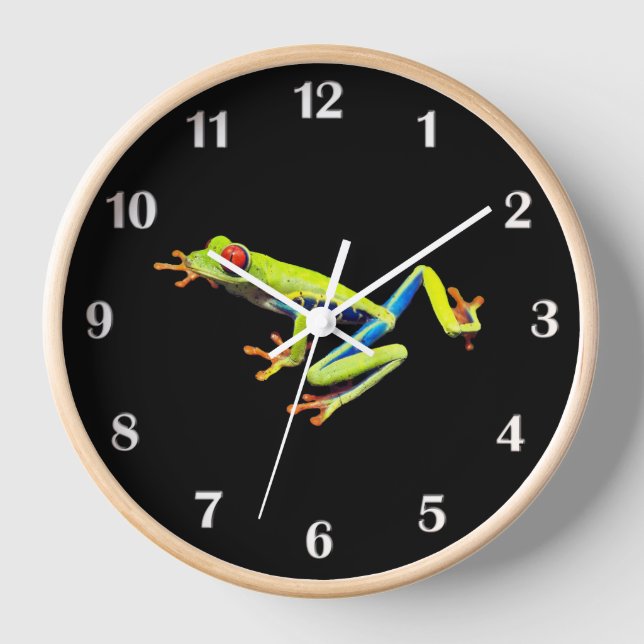 Reloj Rana de árbol pintado con ojos rojos (Anverso)